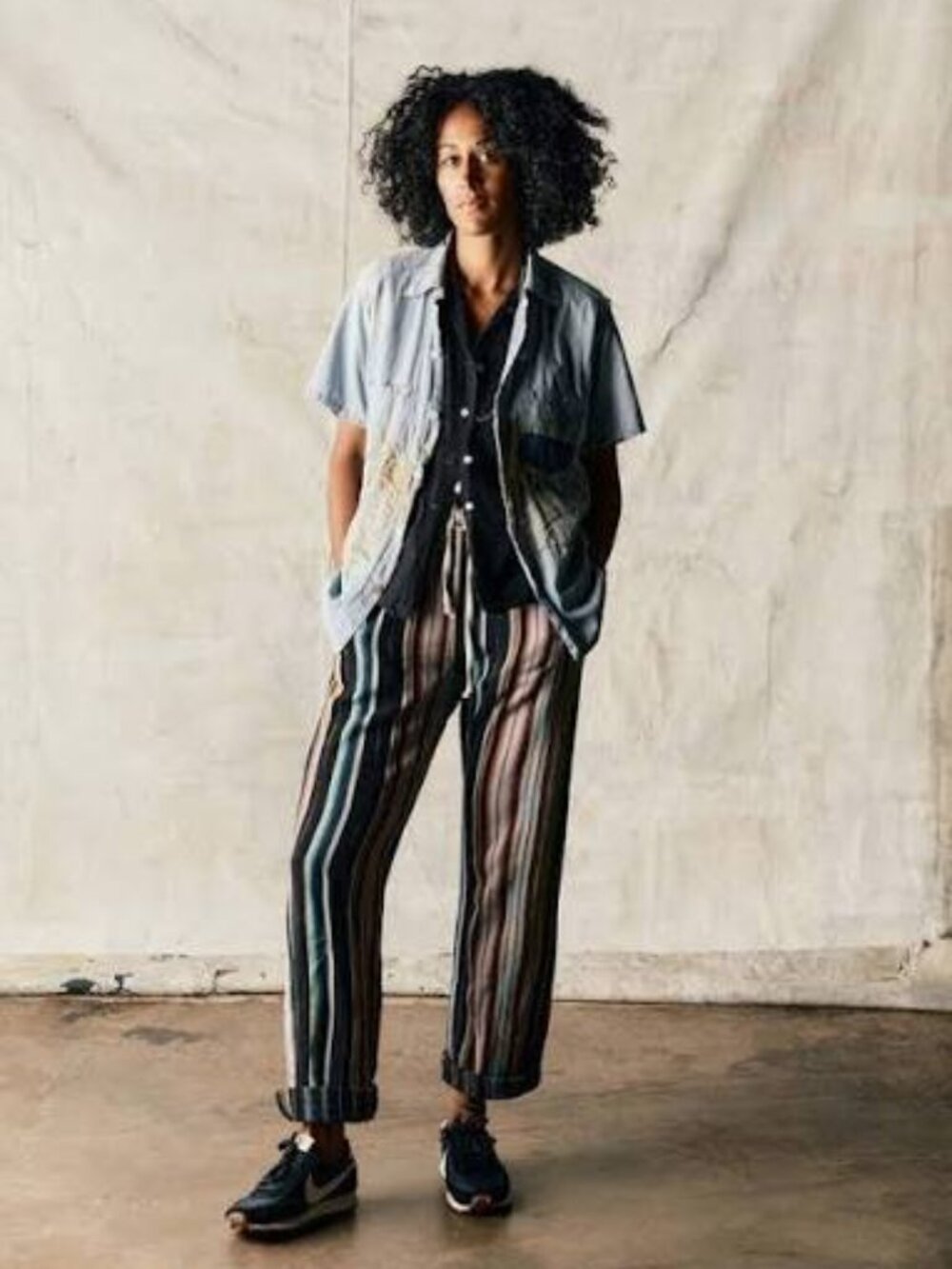 Imogene and Willie Fethiye lounge pants in land-loomed mesa stripe